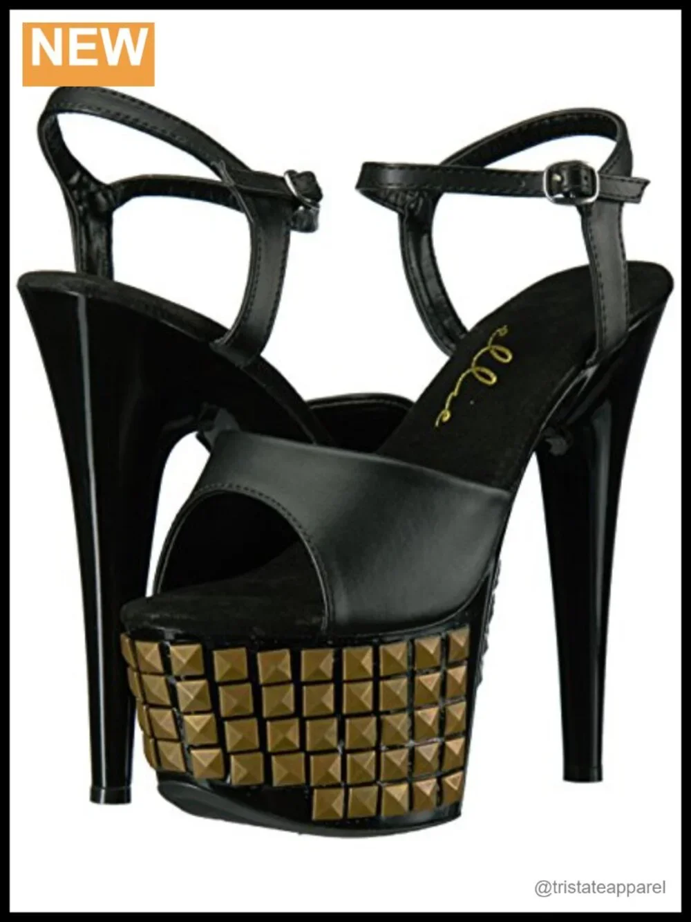 Women's Studded Platform Sandals Adjustable Buckle Dressy